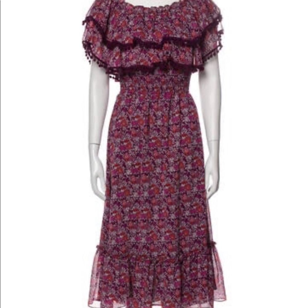 Misa purple off the shoulder dress